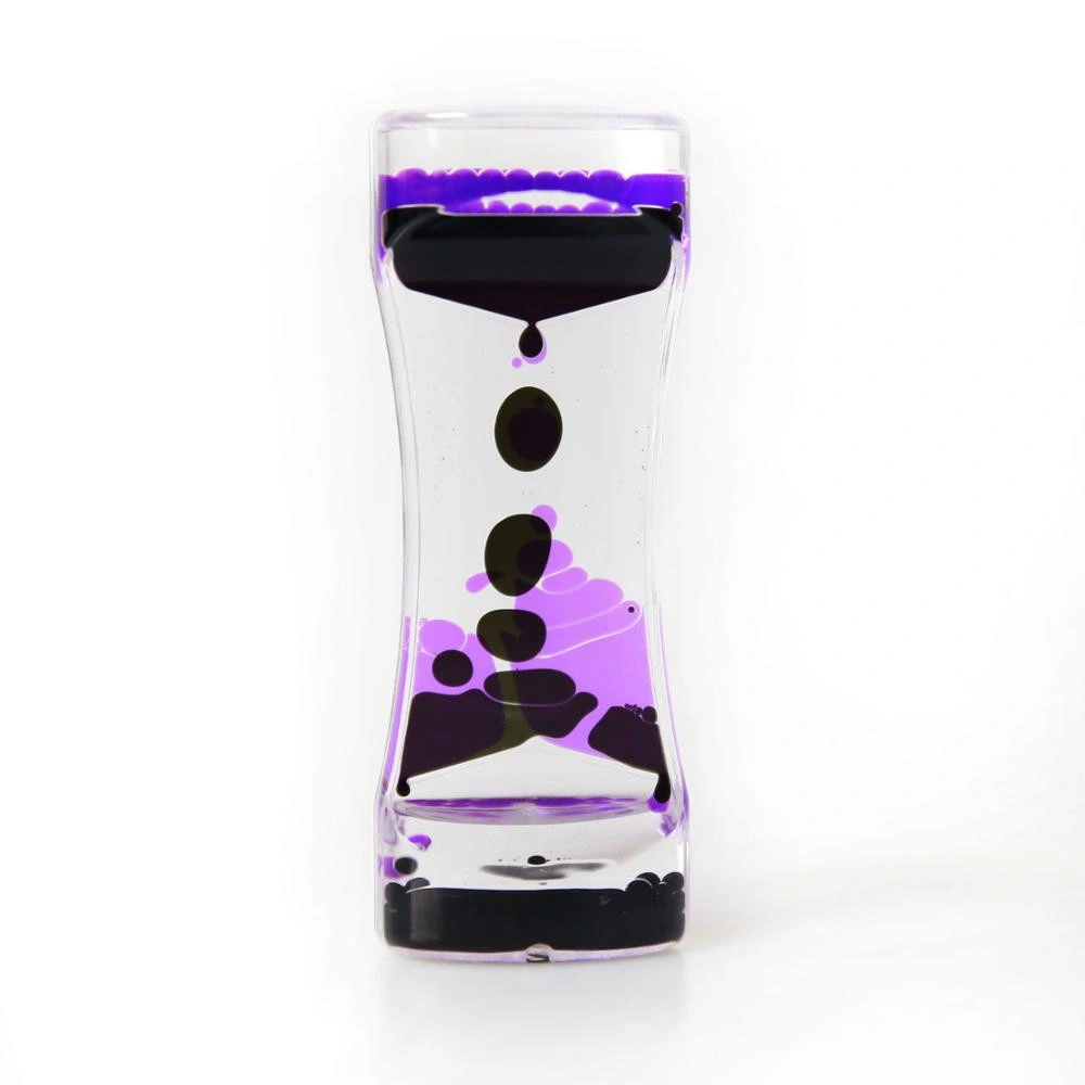 Creative Acrylic Colorful Oil Droplets Ladder Liquid Timing Hourglass