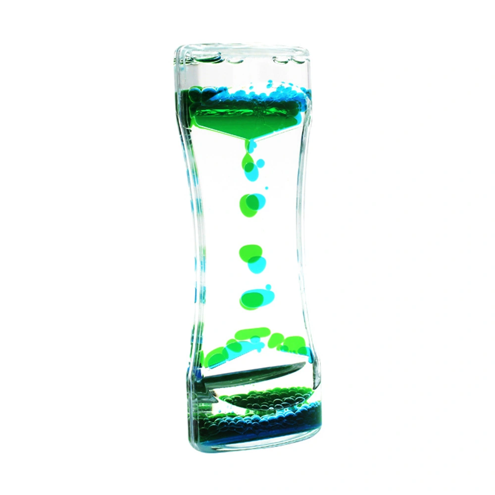 Creative Acrylic Colorful Oil Droplets Ladder Liquid Timing Hourglass